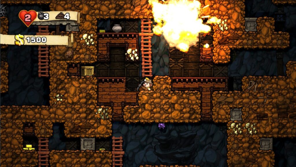 Скриншот Spelunky