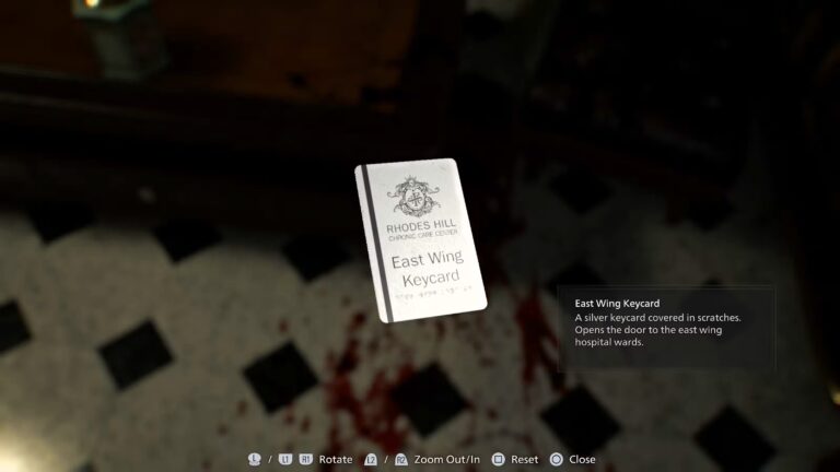 Ключ карта восточного крыла в Resident Evil Requiem